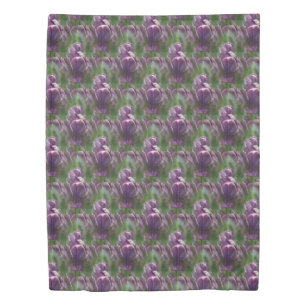 Purple Tulip Flower Nature Pattern Duvet Cover