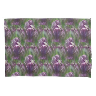Purple Tulip Flower Nature Pattern   Pillow Case
