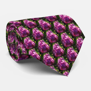 Purple Tulip Flower    Neck Tie