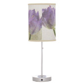 Purple tulip flower print table lamp design (Back)
