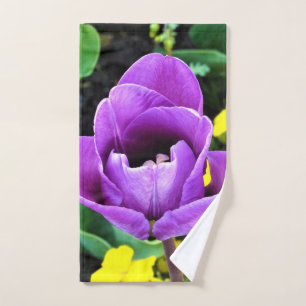 Purple Tulip Hand Towel