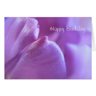 Purple Tulip "Happy Birthday" card