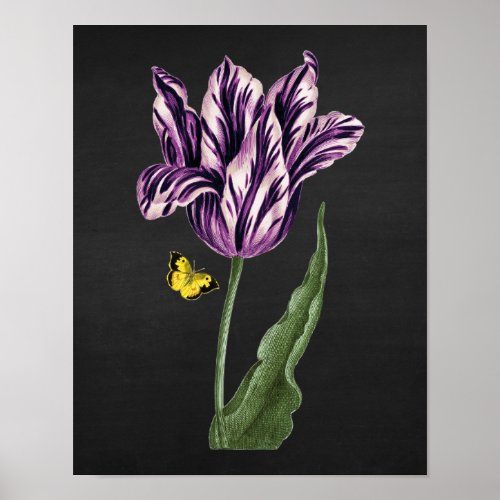 Purple Tulip Painting no 2 Poster
