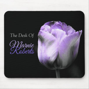 Purple Tulip (the desk of)*Personalize* Mouse Pad