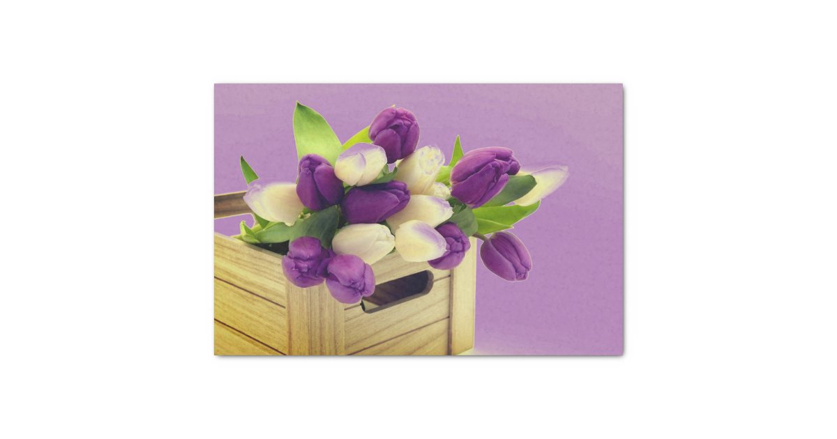 Purple Tulip Tissue Paper | Zazzle