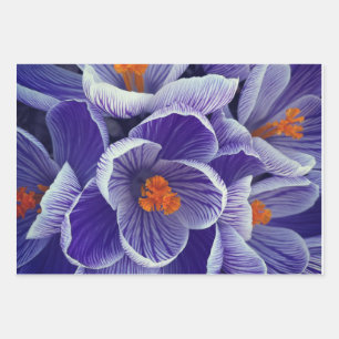 Purple Tulip Wrapping Paper