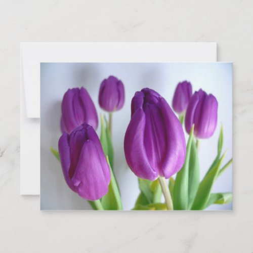 Purple Tulips Custom Invite