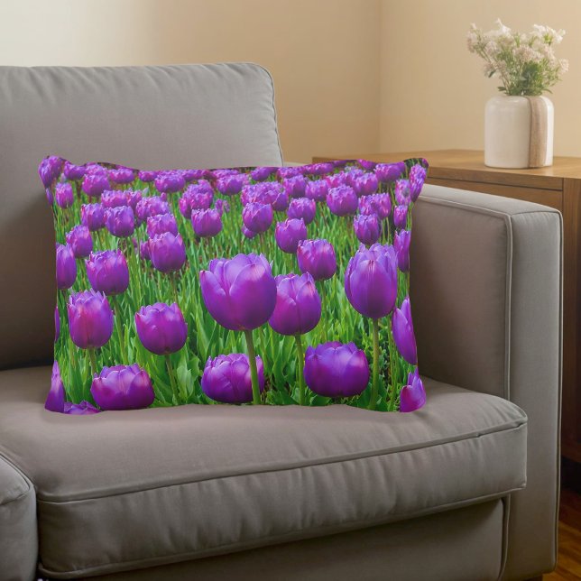 Purple Tulips Accent Pillow (Accent pillow with purple tulips)