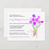 Purple Tulips - Bridal Shower Invitation (Front/Back)