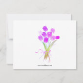 Purple Tulips - Bridal Shower Invitation (Back)