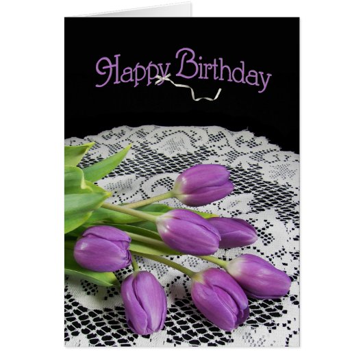 Purple Tulips Cards (Front)