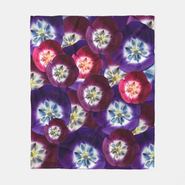 Purple Tulips Close-up photo pattern Blanket (Front)