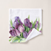 Bee With Watercolor Flowers 16 x 25 Tea Towel Set of 2