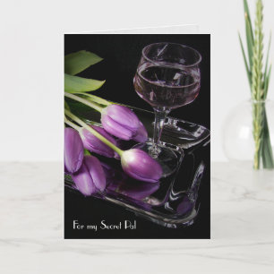 Purple Tulips for Secret Pal Card