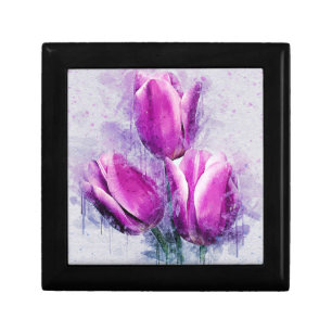Purple Tulips Gift Box