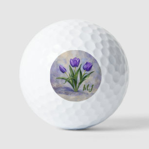 Purple Tulips Golf Balls