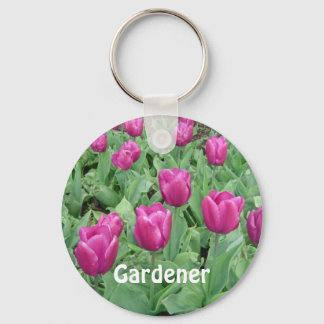 Purple Tulips Keychain