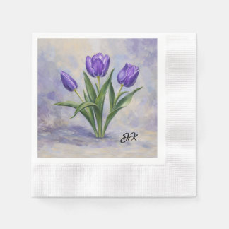 Purple Tulips Napkins