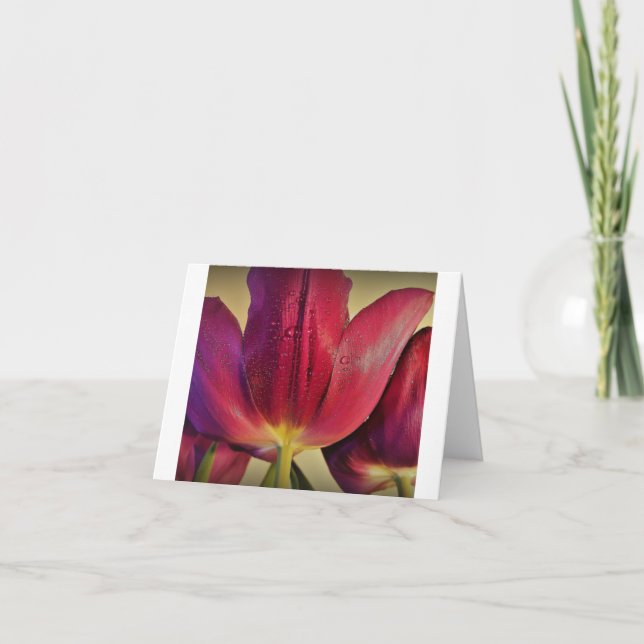 Purple Tulips  Note Card (Front)