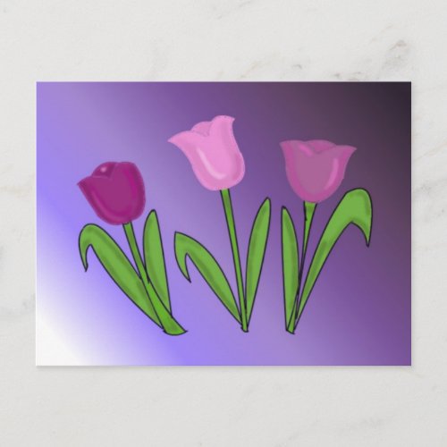 Purple Tulips Postcard