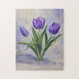 Purple Tulips Puzzle