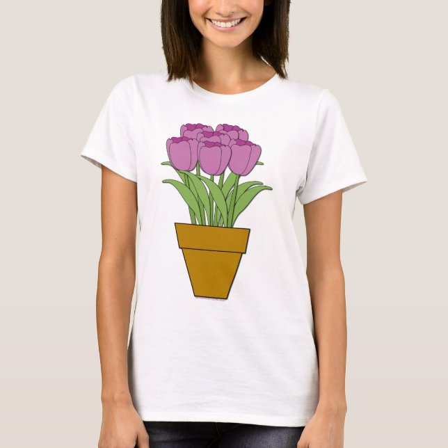 Purple Tulips T-Shirt (Front)