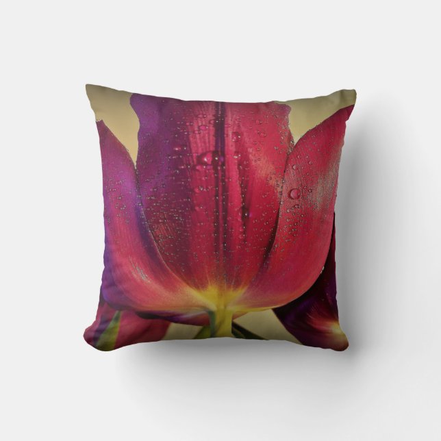 Purple Tulips   Throw Pillow (Front)