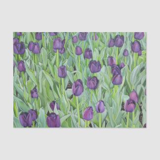 Purple Tulips Tissue Paper