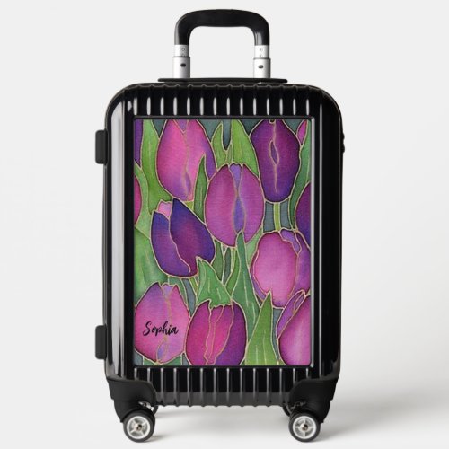 Purple Tulips UGOBag Carry_On Case Luggage