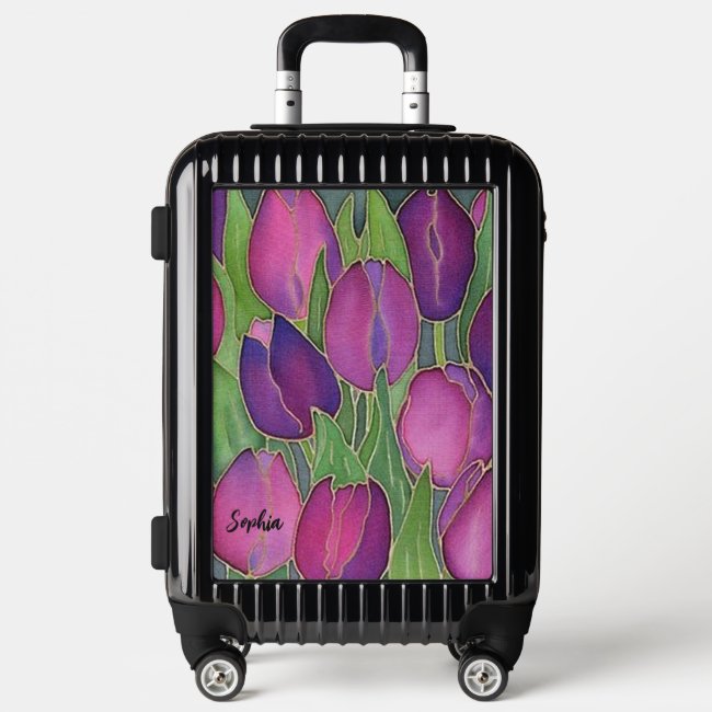Purple Tulips UGOBag Carry-On Case Luggage