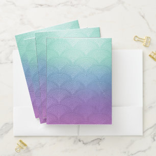 Purple & Turq Mermaid Pocket Folder
