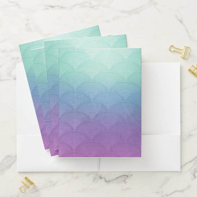 Purple & Turq Mermaid Pocket Folder (In Situ)