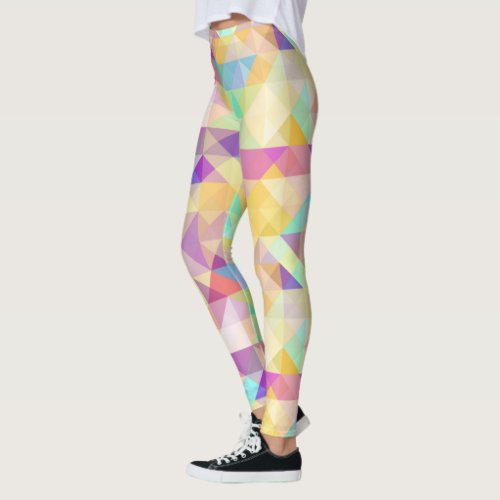 Purple Turquoise Blue Green Pink Art Pattern Leggings