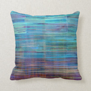 Purple Turquoise Blue Outdoor Pillow