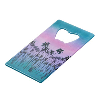 Purple Turquoise Credit Card Bottle Opener