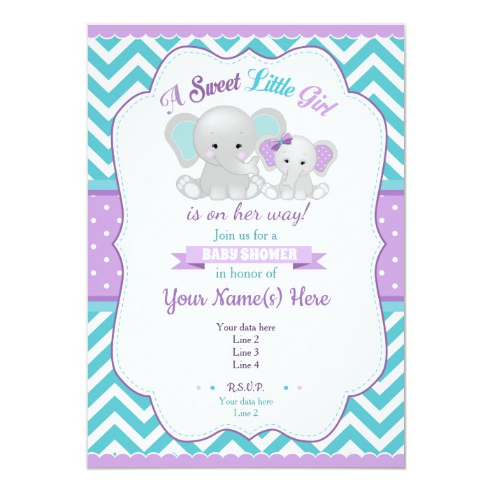 purple and turquoise baby shower