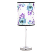 Purple turquoise elephant girl Lamp, Table Lamp (Back)