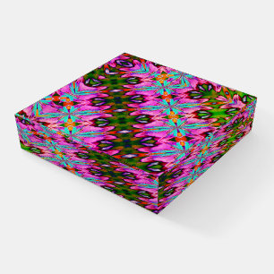 Purple Turquoise Green Abstract Art Design Paperweight