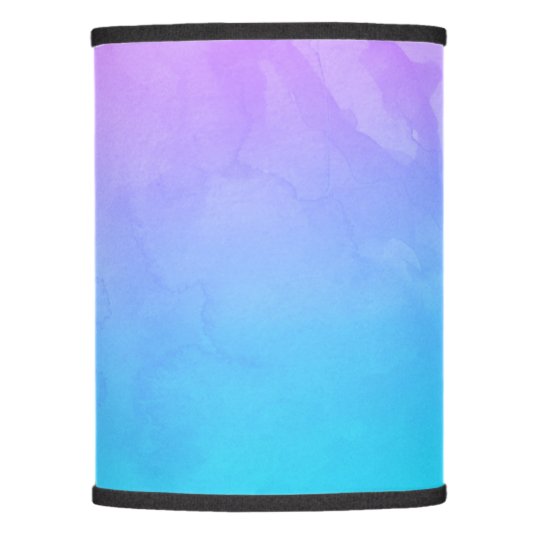 Purple Turquoise Mermaid Watercolor Ombre Paint Lamp Shade