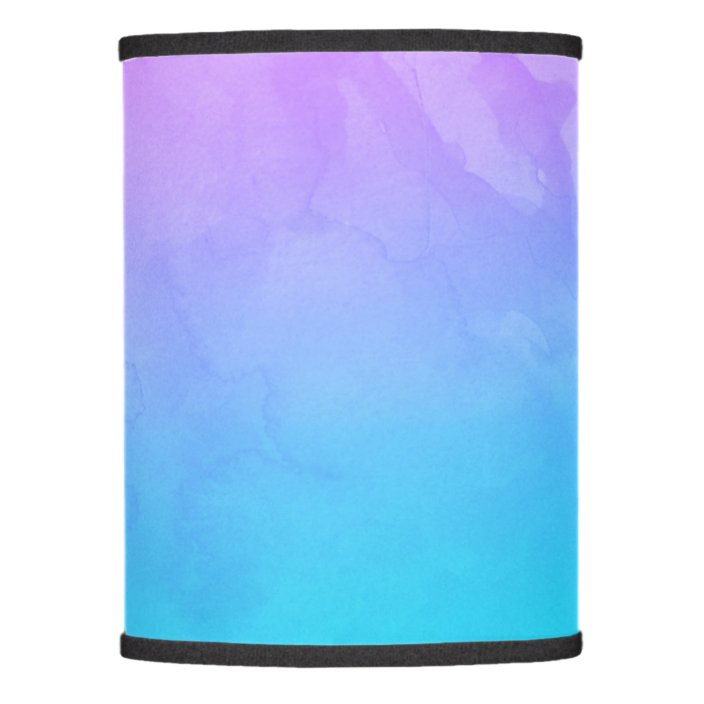 Purple Turquoise Mermaid Watercolor Ombre Paint Lamp Shade