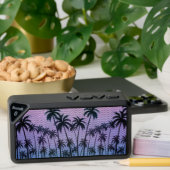 Purple-turquoise Palmtrees  Bluetooth Speaker (Insitu(Table))