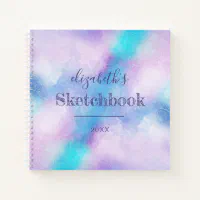 Personalized Blue Artist Sketchbook Notebook