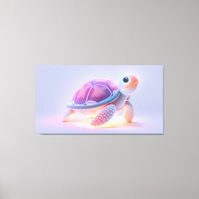 Purple Turtle Canvas Print (Front)