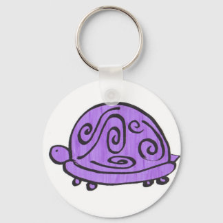 Purple Turtle Keychain