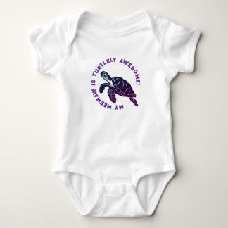 Purple Turtle MEEMAW Baby Bodysuit