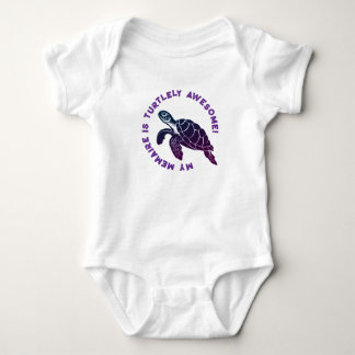 Purple Turtle MEMAIRE Baby Bodysuit