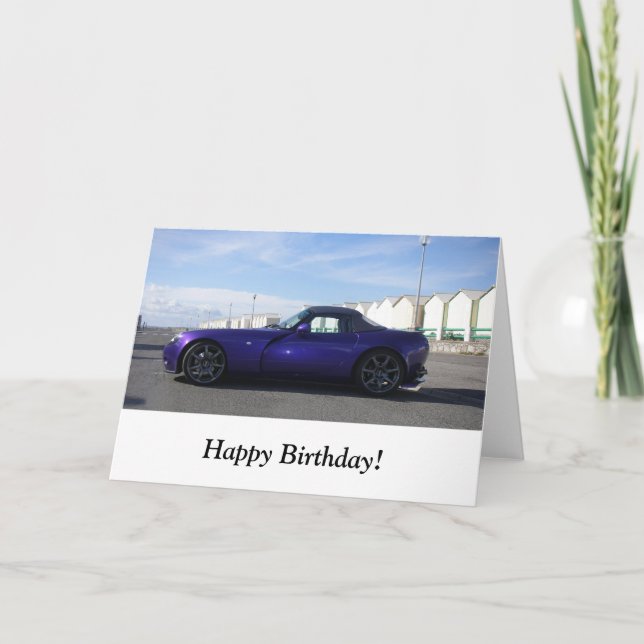 Purple TVR Birthday Card (Front)