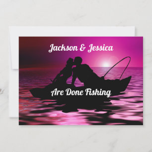 Purple Twilight "Done Fishing" Save the Date