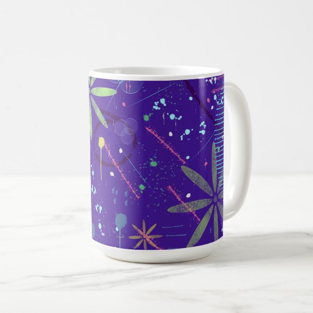 Purple Twilight Party Coffee Mug (Front Right)
