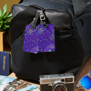 Purple Twilight Party Luggage Tag